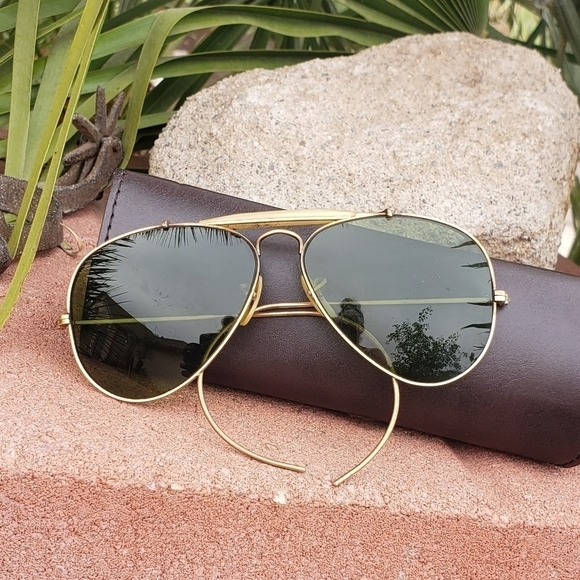 VINTAGE RAY-BAN B&L‎ *RARE AVIATOR 12k GF RB-3 WWII - Picture 3 of 12